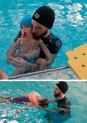 Terapia in acqua per bambini con disabilità